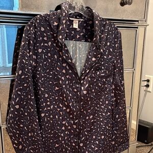 Victoria's Secret Black and Gray Patterned Night Shirt Large